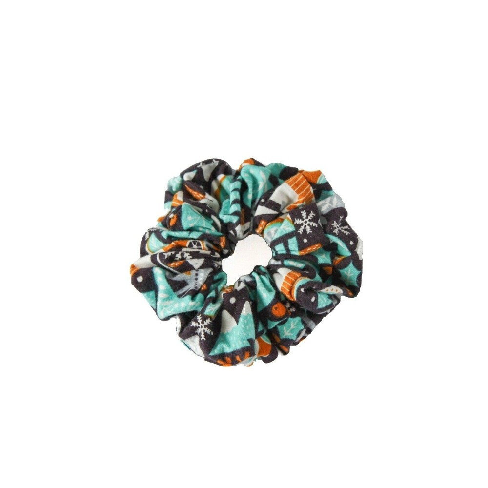 Woodland Holiday Scrunchie Flannel | Big Scrunchies Fashion Hair Ties Soft